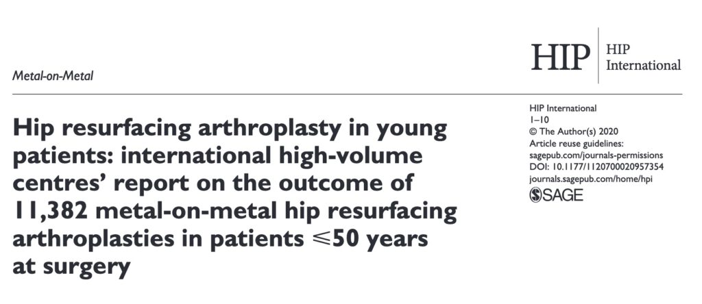 Hip resurfacing arthroplasty in young patients